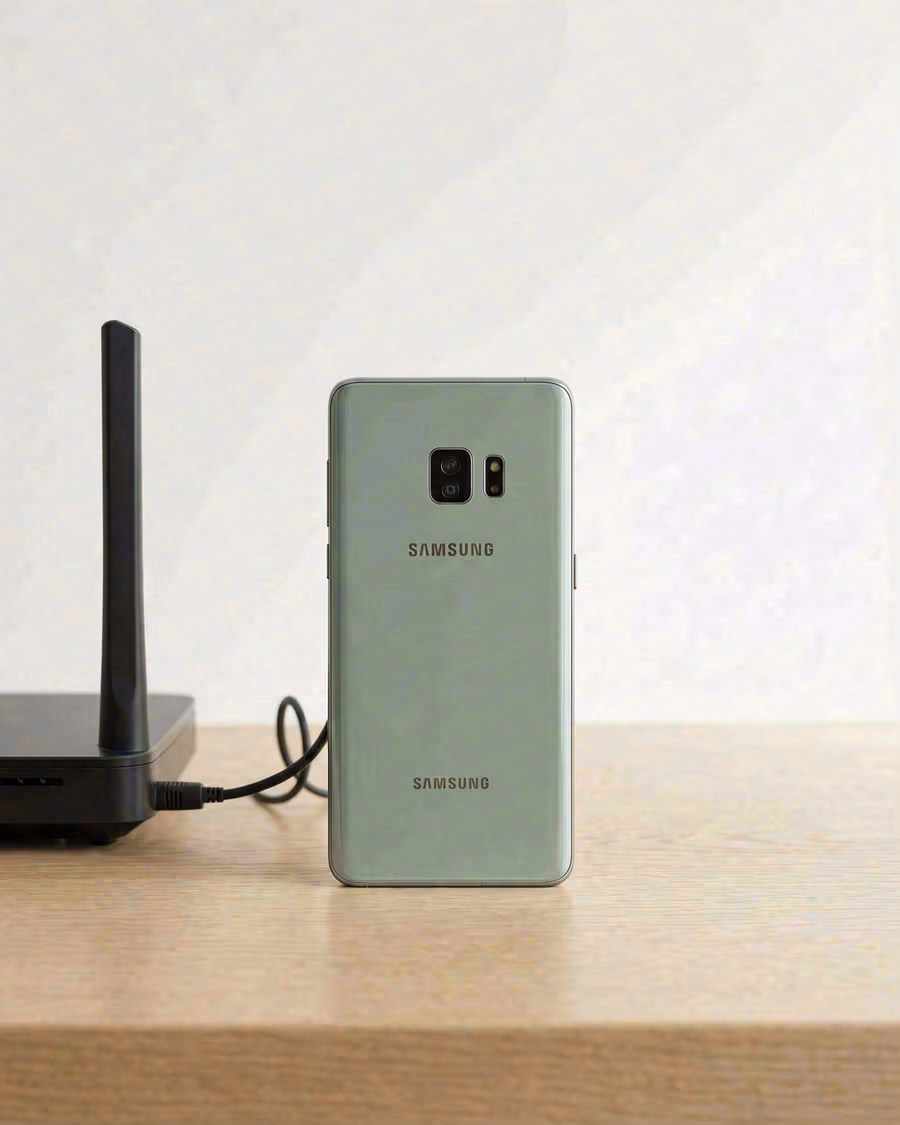 Varios teléfonos Samsung Galaxy representando diferentes gamas
