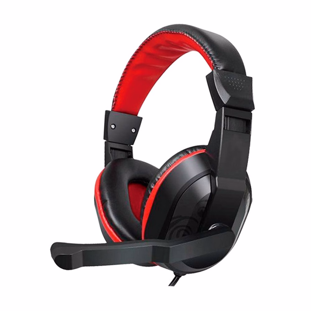 Auriculares Stereo Oficina COOL Dublin con micro (Negro-Rojo)