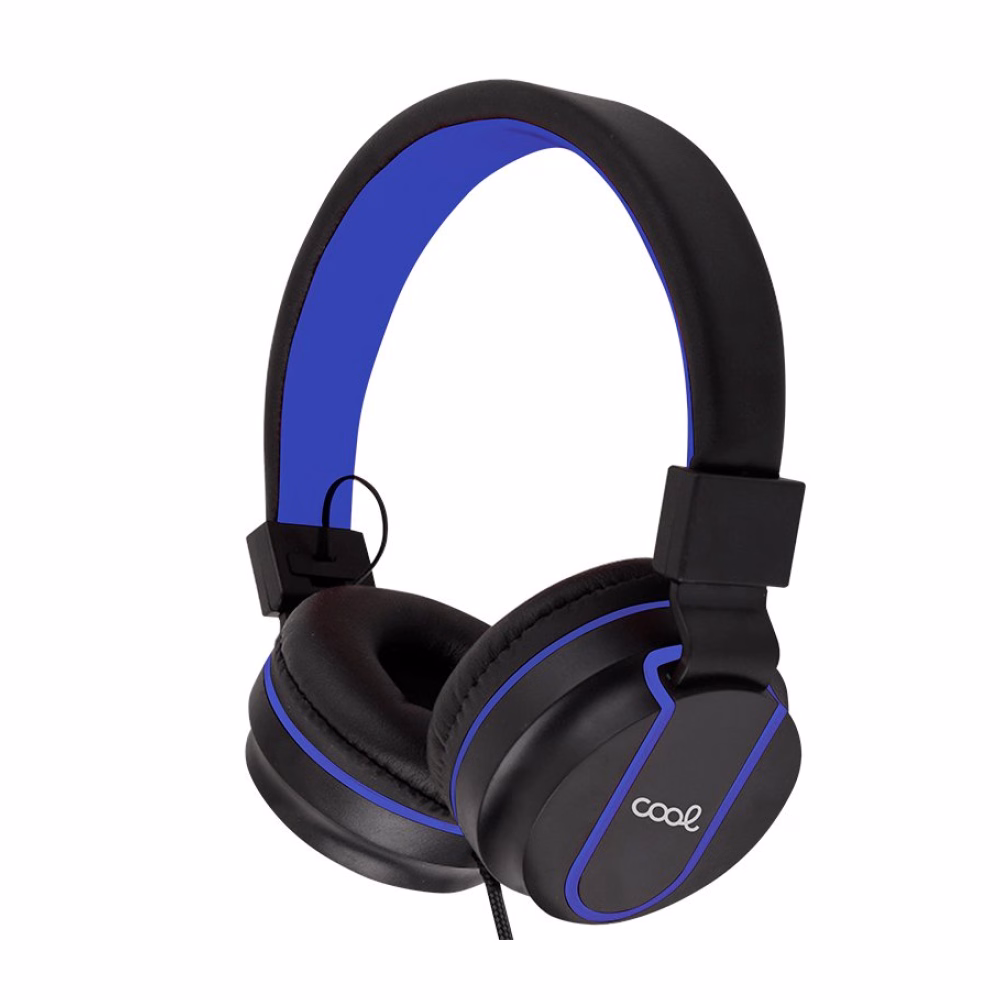 Auriculares Cascos Jack 3,5 mm COOL Toronto Negro-Azul