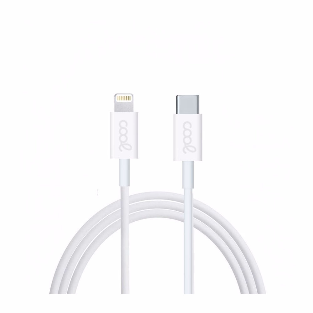 Cable USB Compatible COOL Universal TIPO-C a Lightning (1.2 metros) Blanco